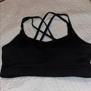 R&K Black Crisscross Sports Bra